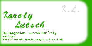 karoly lutsch business card